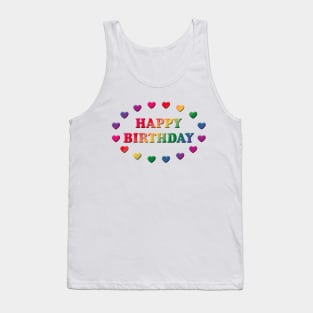 Happy Birthday (Day Of Birth / Hearts) Tank Top